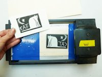 instructables Becca Rose Lino Printing with Credit Card Machine